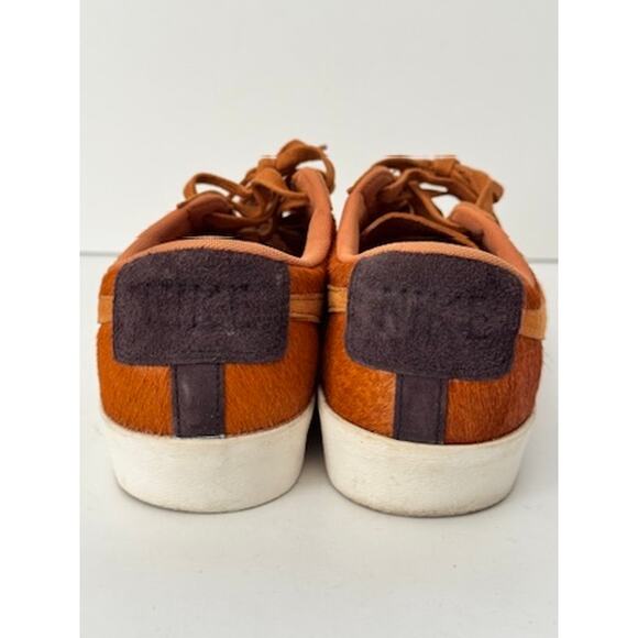 *rare* NIKE Women’s 8 Blazer Low Sneakers  Brown Pony Hair Leather Retro Casual - Picture 6 of 9